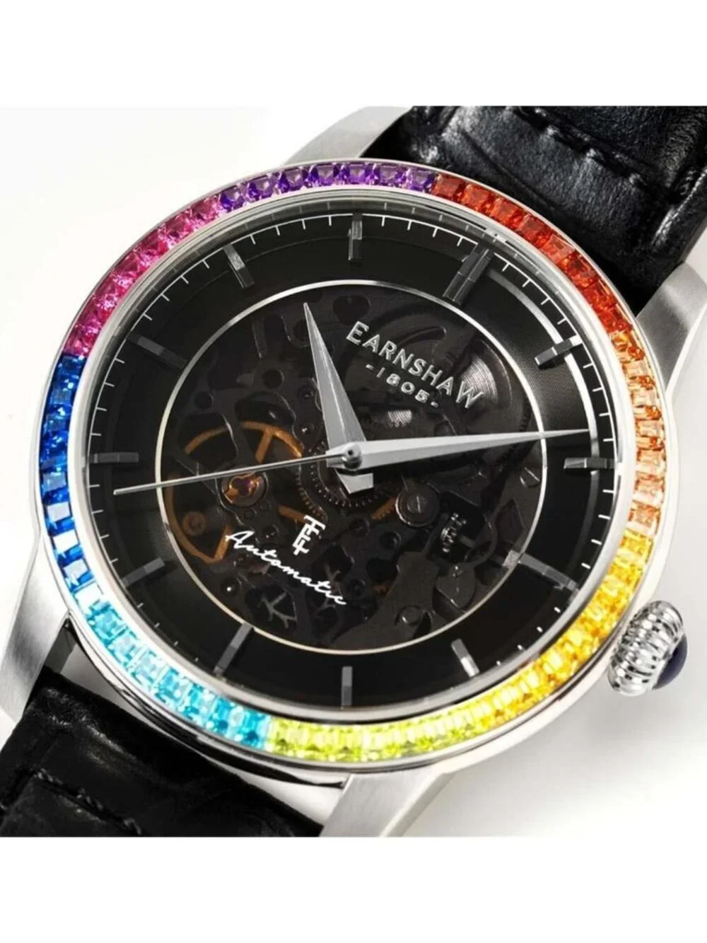 NWT Thomas Earnshaw Glory Automatic Black Dial Men's Watch